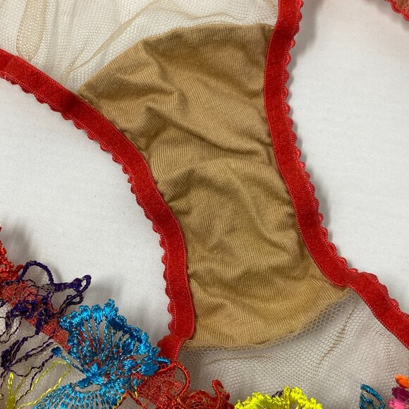 Agent Provocateur Zuri Red Multi Brief AP3 Medium New - Picture 11 of 11